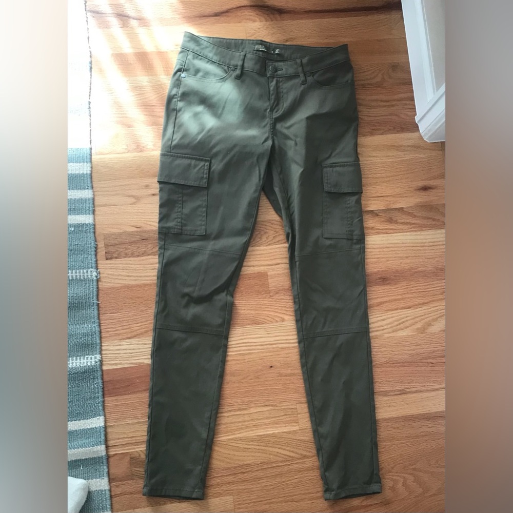 Prana Olive Green Cargo Skinny Pants